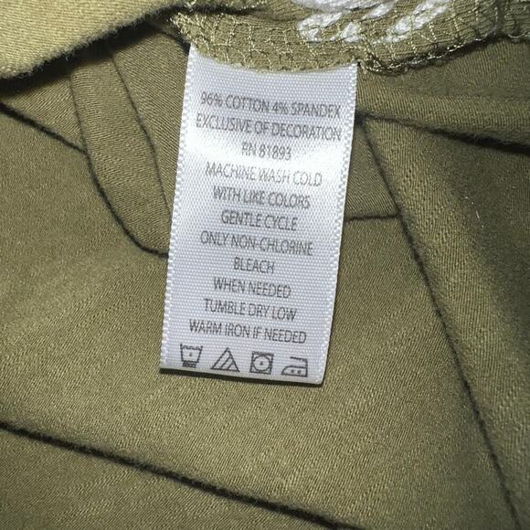 C Wonder Woman 1X Embroidered Neckline and Yolk Olive Bohemian Stretchy Tunic - Picture 7 of 9